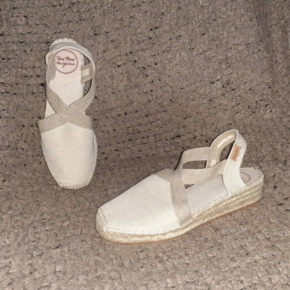TONI PONS-Origens-Espadrilles-Beige/Natural  Jute-Sz 36-Near Mint - Picture 1 of 7